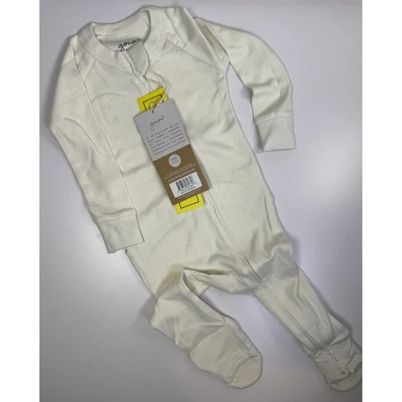Goumi Kids 6-9 M Grow‎ With You Footie + Snug Fit Organic Cotton-Cloud NWT - Picture 3 of 3